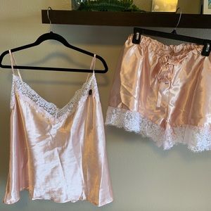 2 piece satin pajama set